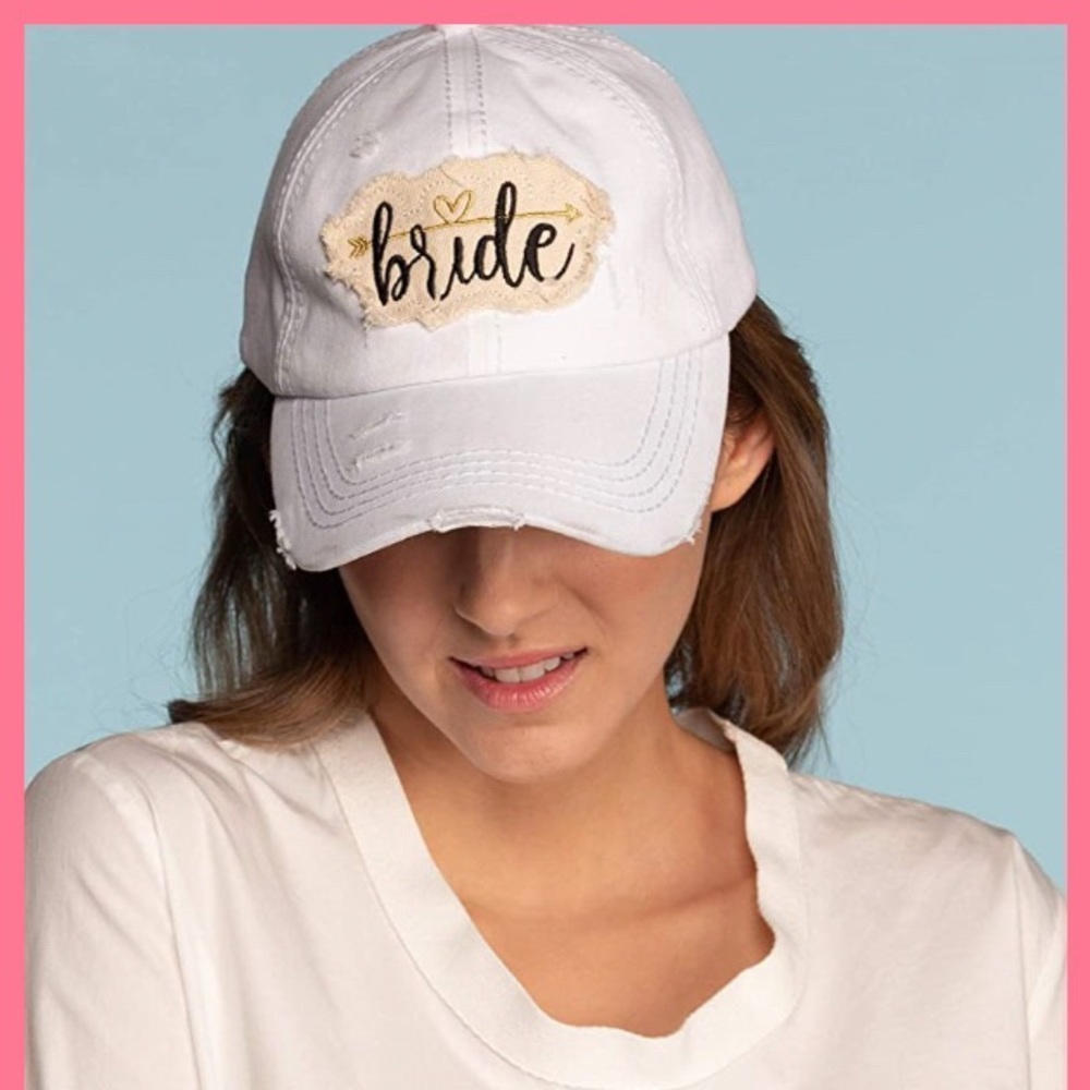 Beautiful bride embroidered hat